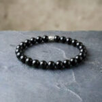 Oniks Doğal Taş Bileklik Küre Kesim